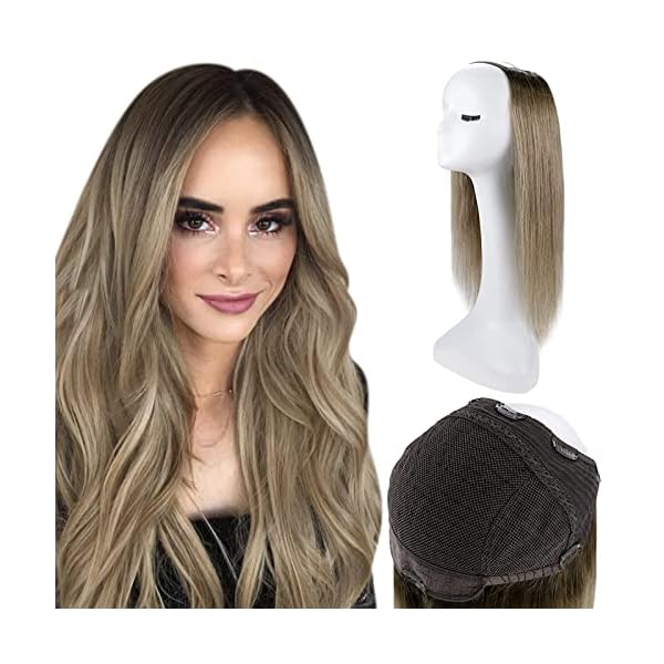 Full Shine Brazilian Remy Human Hair 22 Inch U Part Wig Color 3 Fading To Color 8 And 22 Balayage Hair Wigs One Piece…