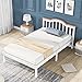 The Wolfdragon Letto Legno Bianco giroletto Singolo 014, 96 x 205 x 78 cm (L x P x A)