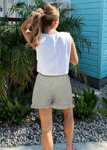 Image of Boxer Shorts for Women Pajama Gingham Shorts Casual Lounge Sleep Plaid Y2K Beach Bottoms for 2026 Summer