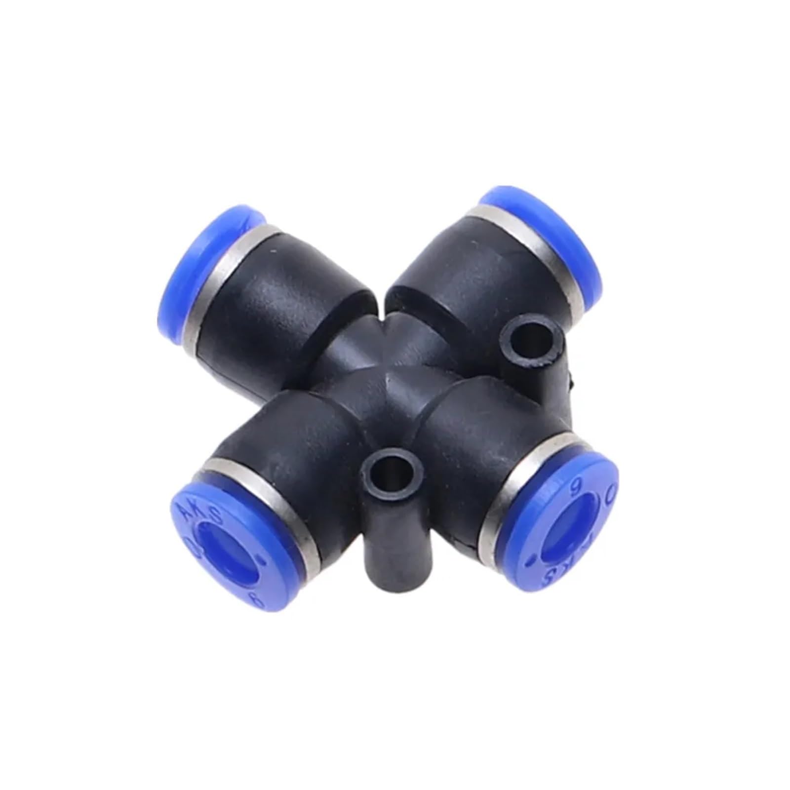 Conector de aire PZA de 4mm y divisor neumático de 4 vías en cruz 7