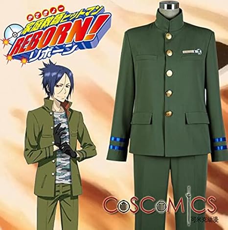 Amazon 衣舞cos 家庭教師ヒットマンreborn 黒曜中学男子の制服 六道骸ろくどう むくろコスプレ衣装 女性 S コスプレ 仮装 通販