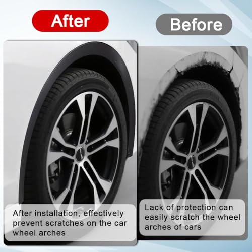 STHIRA 4 Pcs Self-Adhesive Car Wheel Arch Protector 4.5cm Rubber Trim - Image 7