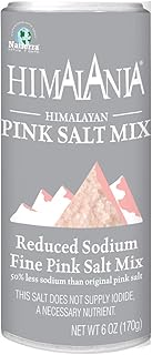 NATIERRA Himalania Reduced Sodium Himalayan Fine Pink Salt Mix Shaker | 6 Ounce