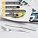 LIANYU 24-Piece Silverware Set with Steak Knives for 4, Plus Drawer Organizer, Stainless Steel Flatware Cutlery Set, Modern Eating Utensils Tableware Include Forks Sppons Knives, Dishwasher Safe