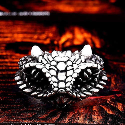 Image of Genuine Stainless Steel Ring for Men Fashion Punk Rock 3D Animal Rings
