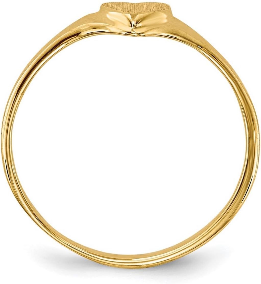 JewelryWeb 1 To 5mm 10k Solid Yellow Gold Polished Love Heart Ring Size 3.00 Statement Ring - Image 3