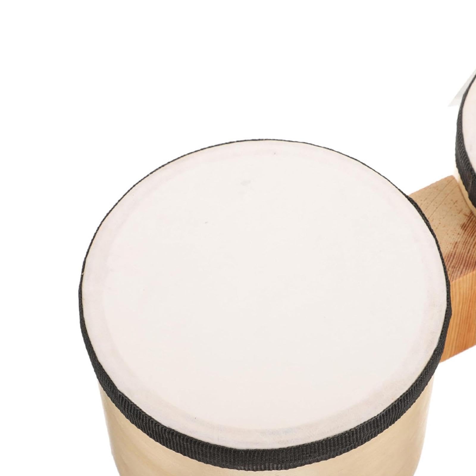Oshhni Mini-Bongo-Trommel, Tamburine, attraktiver Klang, tragbare Holz-Handtrommel, Bongos für Erwachsene, für Aufführungen, Früherziehung 1–3