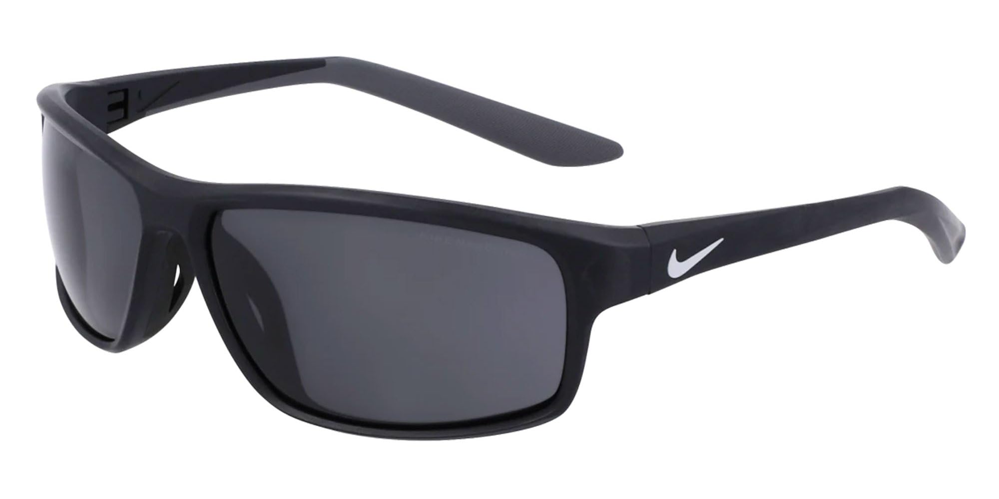 NIKE RABID 22 N IU4880X Sonnenbrille, Sport-Wrap, 62-mm-Glas, Mattschwarz/Dunkelgrau/Auge
