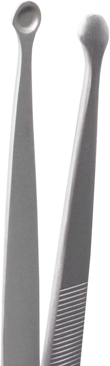 Stainless Steel Rounded Tips Diamond Gemstone Bead Pearl Holding Tweezers Jewelry Making Tools