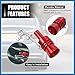 A ABSOPRO 2pcs XL Size Aluminum Alloy Universal Turbo Sound Exhaust Muffler Pipe Whistle Car Roar Maker Red Item Replacement