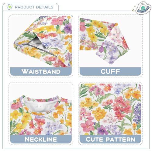 JUNZAN Florals Begonia Hyacinth White Big Boys Sweatshirt Hoodie Long Sleeve Kids Pullover Hoodie Sports 4T3