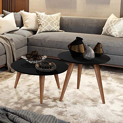 Conjunto Aparador com Duas Gavetas e Buffet Quatro Portas Outlet e Mesa Centro e Lateral Cissa - Pre