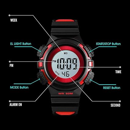 how to set the time on a digital watch with 4 buttons