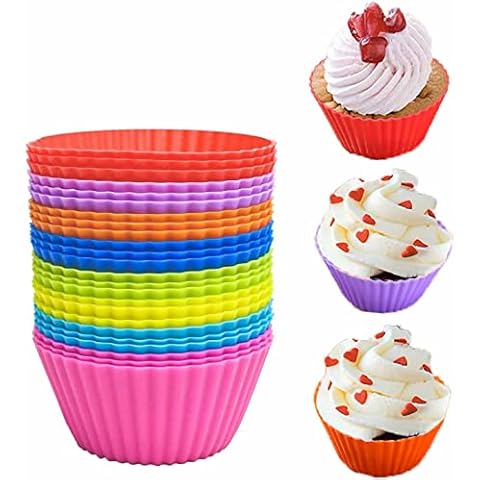 Reusable Silicone Cupcake Moulds Set of 24 Cover