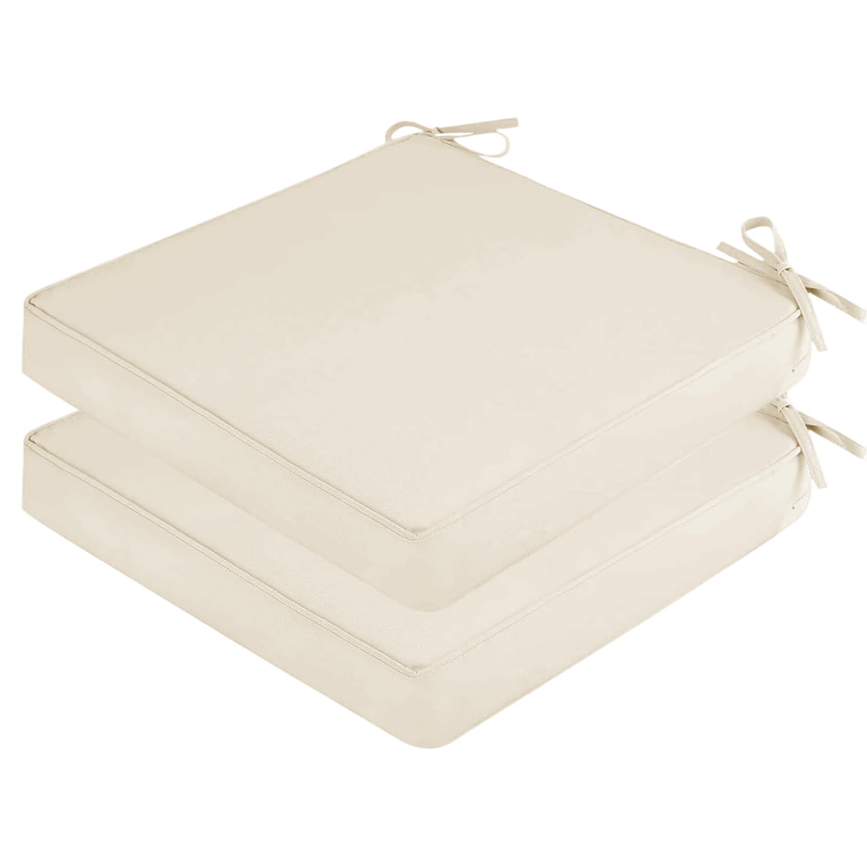 Coussins d'assise d'extérieur carrés beige haut de gamme pour mobilier