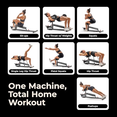Image of Sunny Health & Fitness Multifuntion Hip Thrust Machine & Glute Trainer