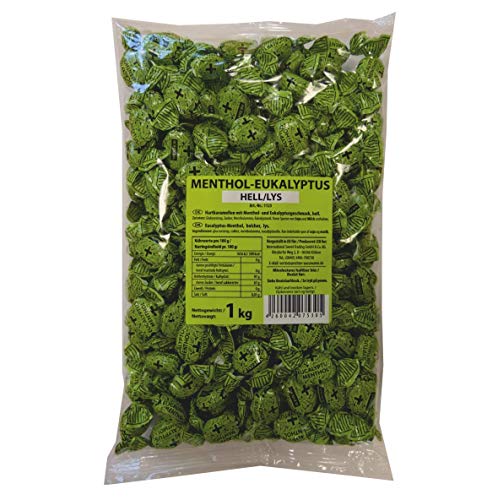 Menthol Eukalyptus Hartkaramelle hell Bonbon im großen Beutel 1000g Cover