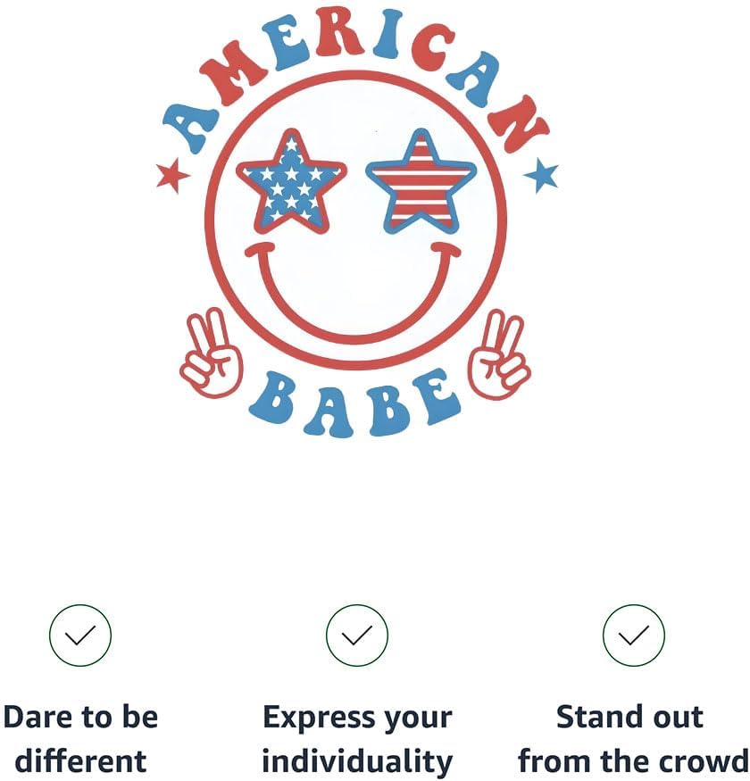 Smiley Face American Babe Kids' Hoodie - Independence Day Clothing - Girl Clothing