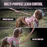 OneTigris Tactical Dog Harness Vest,No-Pull Service Dog Vest with Hook & Loop Panels,Adjustable Dog Vest Harness for Walking Hiking Training(Pink,L) - Image 4