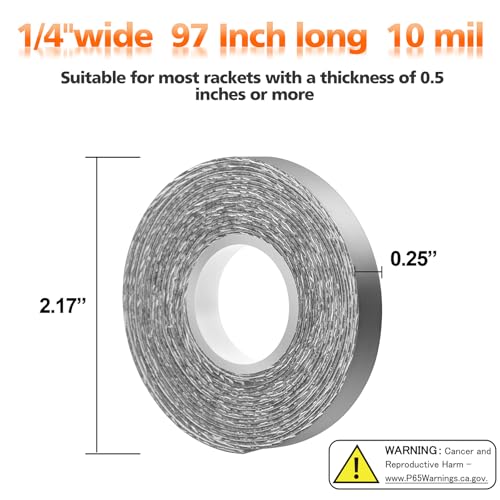 Lead Tape for Pickleball Paddles, Adhesive Tennis Rackets Weight Lead Edge Tape, 1 Grams Per Inch, 97 Inch, 10 mil - Image 3