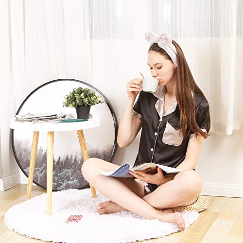 Sea Team Damesmode Pluche Hoofdband Haarlus Elastische Coral Fleece Haarband met Leuke Pompons voor Make-up Douche en… - Image 4