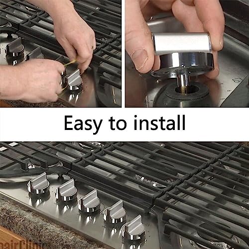 Image of 5-Pack W10828837 W10569582 Gas Range Stove Knobs for Whirlpool Stove /Range Urface Burner Knob Replacement W10569582 4363070 WPW10594481 WPW10646805 W10698166 W10594481 Cooktop Control Knobs