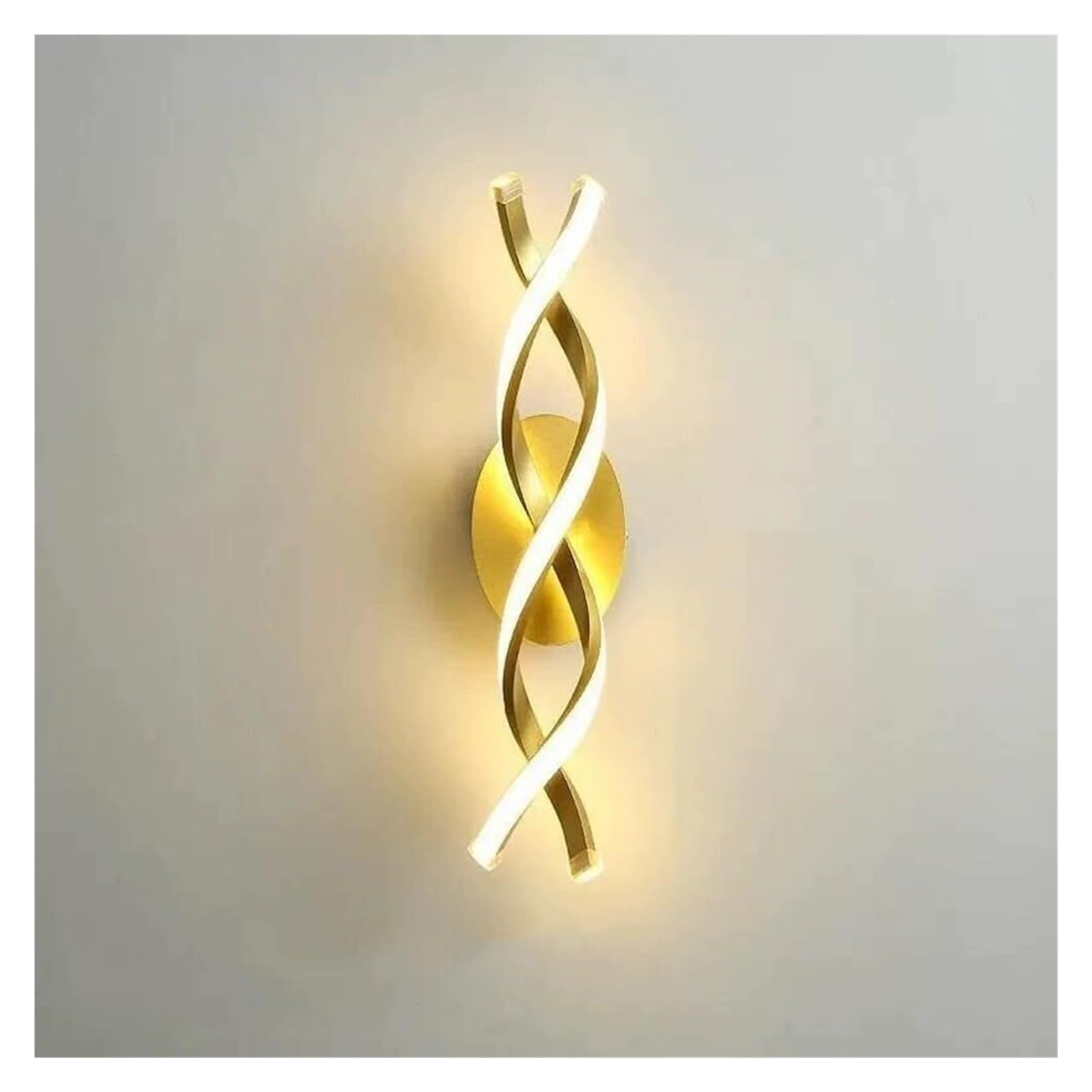 VDOQTLJT Wall Lantern Modern Simple Led Lamp Aisle Entrance Light - Bedroom Bedside Sconce Lamps sconces(Gold,Tricolor light)
