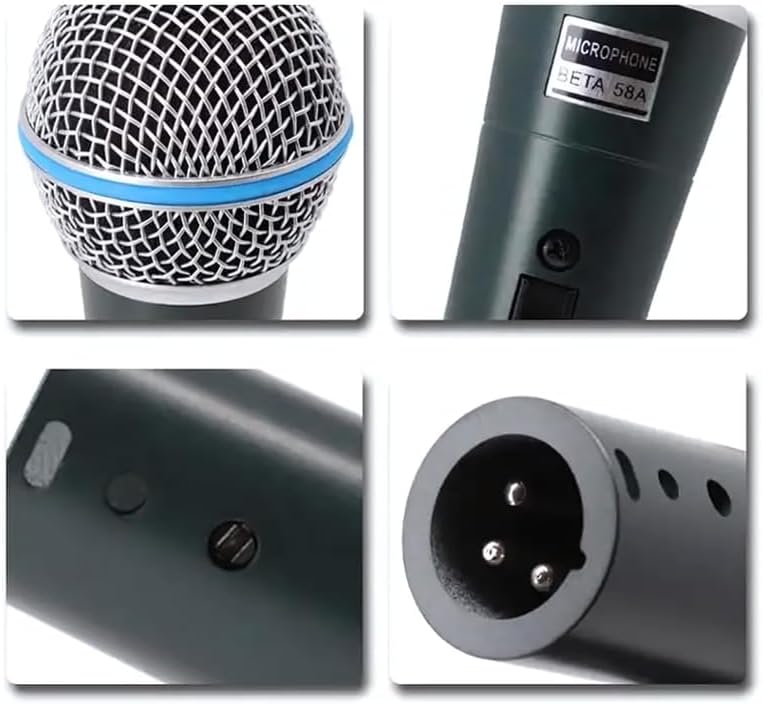 Drumstone 𝟭𝟱 𝗬𝗘𝗔𝗥𝗦 𝗪𝗔𝗥𝗥𝗔𝗡𝗧𝗬 Professional Dynamic Vocal Microphone with Clip Mount, Multi-Purpose Mic, Singing Mic for Studio, Voice Recording Karaoke Mic