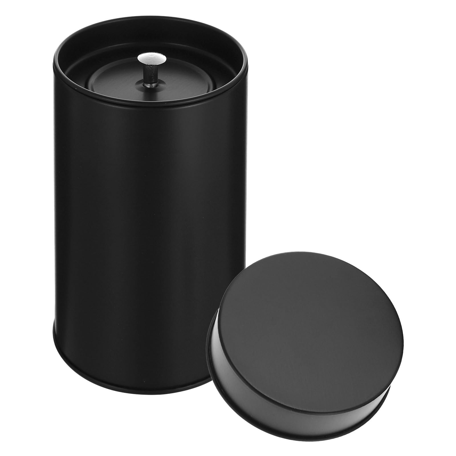 Contenedor de Té de Escritorio de Hojalata Tapa Hermética, Accesorio de Almacenamiento Funcional y Decoración Simple para Cocina o Escritorio