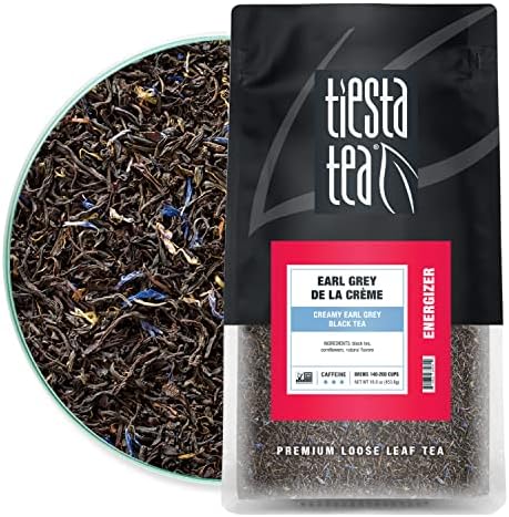 Tiesta Tea - Earl Grey de la Crème, Loose Leaf Creamy Earl Grey Black Tea, High Caffeine, Hot & Iced Tea, 16 oz Bulk Bag - 200 Cups, Natural Flavored, Unsweetened, Black Tea Loose Leaf