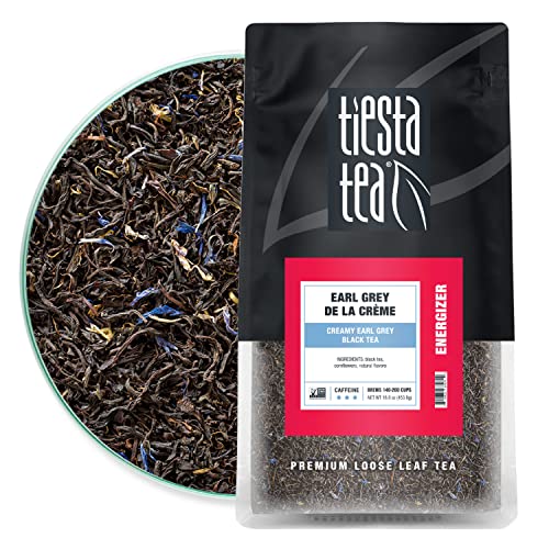 Tiesta Tea - Earl Grey De La Crème, Loose Leaf Creamy Earl Grey Black Tea, High Caffeine, Hot & Iced Tea, 16 Oz Bulk Bag - 200 Cups, Natural Flavored, Unsweetened, Black Tea Loose Leaf #TOP5