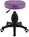 Stołek piękności na kółkach Okrągłe hydrauliczne regulowane stołek do stołka do stołka obrotowego stołka. Regulowany stołek roboczy (Color : Purple)