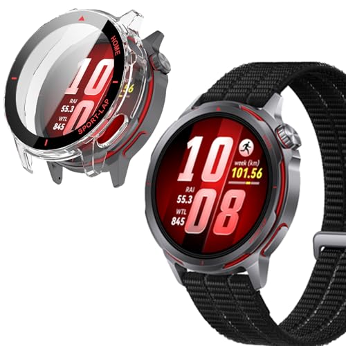 HUAWEI WATCH GT Runner 2 �p �P�[�X �ی�J�o�[ �t���J�o�[�ی� �h�� ��̌^ �V�f�U�C�� 3D���p�G�b�W SpinoArmor �����^ �����ߗ� �S�ʕی� �����ȒP �ϏՌ� ���ϋv �����h�~ �Ή�HUAWEI WATCH GT R