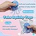 Blue Glitter Octopus Taba Squishy Sugar Stress Balls for Kids and Adults, Cute Animals Squeeze Fidget Toys, Squishy Octopus Sugar Ball Sensory Toys for Girls and Boys, Easter Basket Stuffer