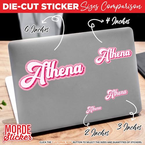 Mordesticker MORDESTICKER2023 Custom Name Sticker Decal Personalized Name Stickers 90S Cute Aesthetic Die-Cut Waterproof Vinyl Sticker For Laptop Water Bottle Phone Case Decor Decal Stuff Gift Idea Boy Girl Adults Kid thumb #4