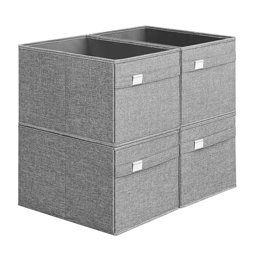 SONGMICS Extra Large Storage Baskets 30L - 4-Pack Dove Gray