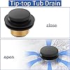 Matte Black Bathtub Drain Tip-Toe Tub Trim Set with Two-Hole Overflow Faceplate Bathroom Tub Drains Replacement Conversion Tub Drain Kit Assembly with Universal Fine & Coarse Thread