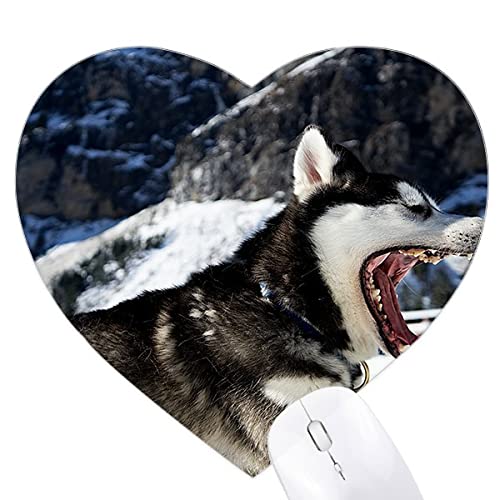 Tapis de souris husky coeur pour décorer votre espace télétravail cocooning