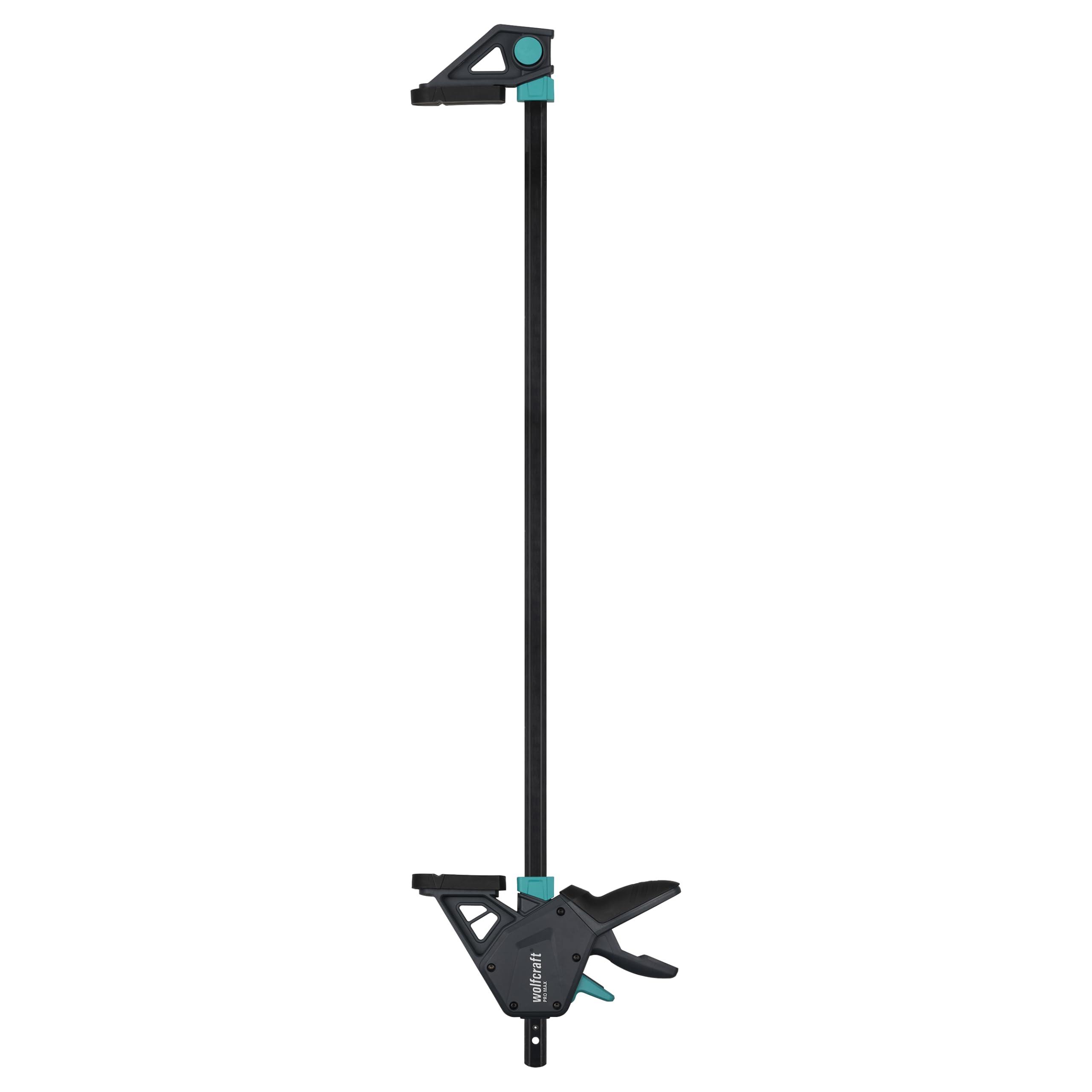 wolfcraft Einhandzwinge PRO MAX - 700 mm Spannweite - kontrolliertes Spannen und Öffnen mit einer Hand - 3073000