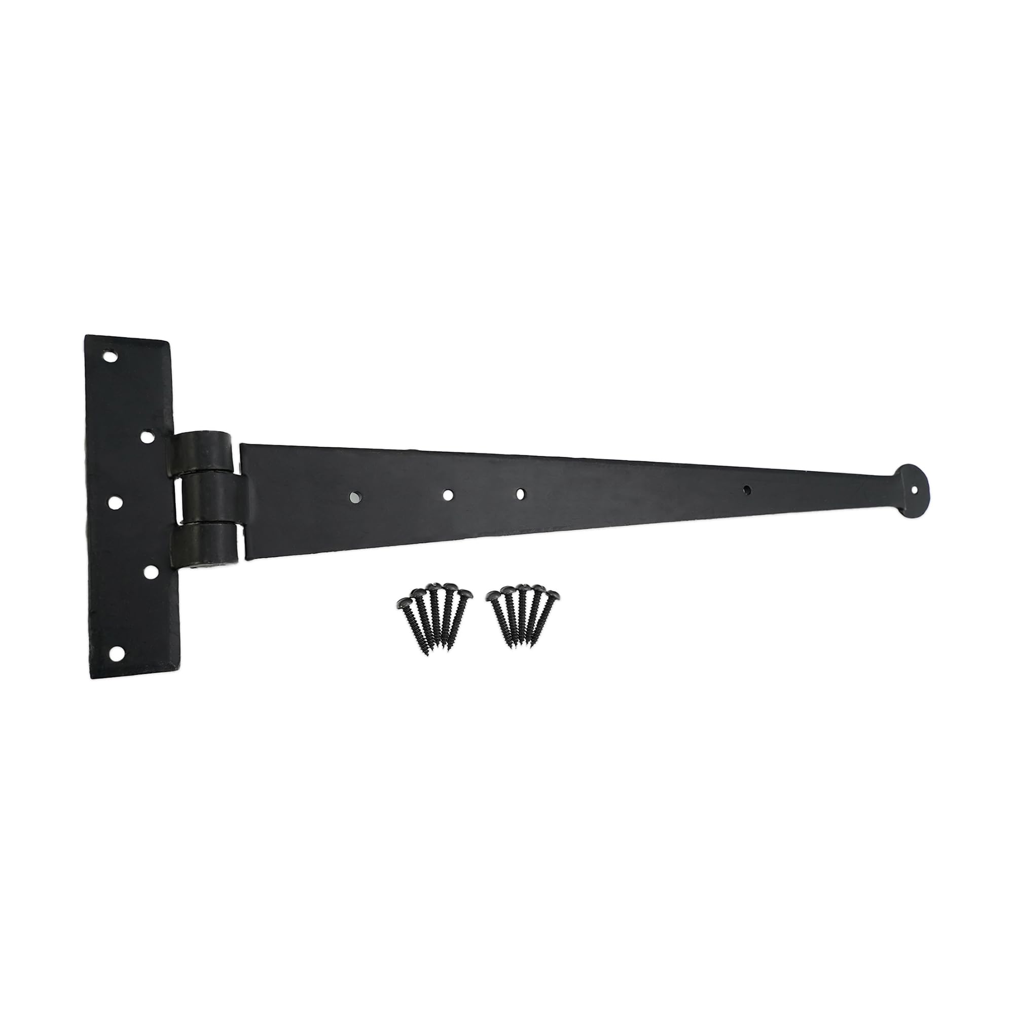 Hand Forged Tee Hinge Strap Hinge Beeswax - Penny End - 6" 9" 12" 15" 18" - Sold Individually (18" - 450mm)