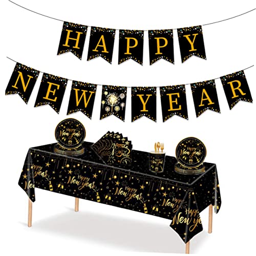 Nappe de Nouvel an imperméable pour protéger la table de fête des taches
