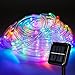 Cecaylie Solar Lichtschlauch 10M 100LED Bunt für Außen - Wasserdicht mit 8 Modi für Festliche Dekoration und Outdoor-Party