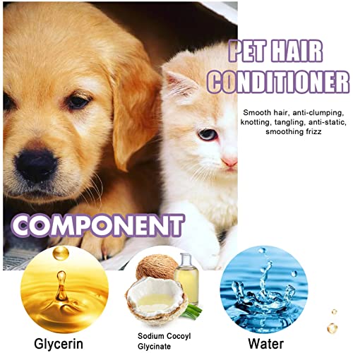 5 Pcs Condicionador para Cães | Condicionador de cabelo para cães - Creme de cuidado de cabelo natur