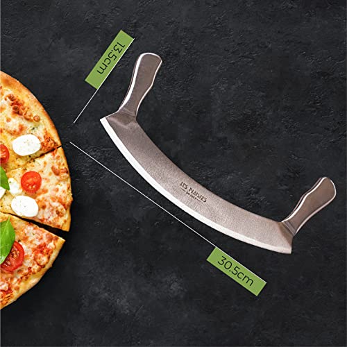 Wiegemesser Les Plaisirs Du Chef Pizzaschneider aus Edelstahl