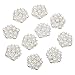 10pcs 20mm Rhinestone Flower Embellishments Button Flatback