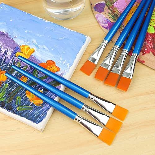 GACDR 1 Inch Flat Paint Brushes, 32 Bulk Acrylic Brushes for Watercolor by GACDR - Used condition - Image 5