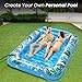 JAMBO XXL Inflatable Tanning Pool Lounger Float, 80 x 56 Sun Tanning Pool Float with Pillow Water Lounge Raft Pool Floatie for Adults Tanning Raft Pool Tub Water Tanning Bed Kiddie Pool Tanning Floats