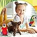 Jexine 3 Pack Macaw Parrot Plush Stuffed Animals, 9.8 Inch Realistic Bird Plush Toys, Soft PP Cotton Parrot Dolls for Kids, Nursery Room Decor Gift & Birthday Christmas