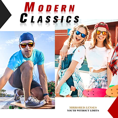 Sunier Sunglasses Men Women Polarized Blenders Eyewear Retro Classic Square Frame Shades SR0032