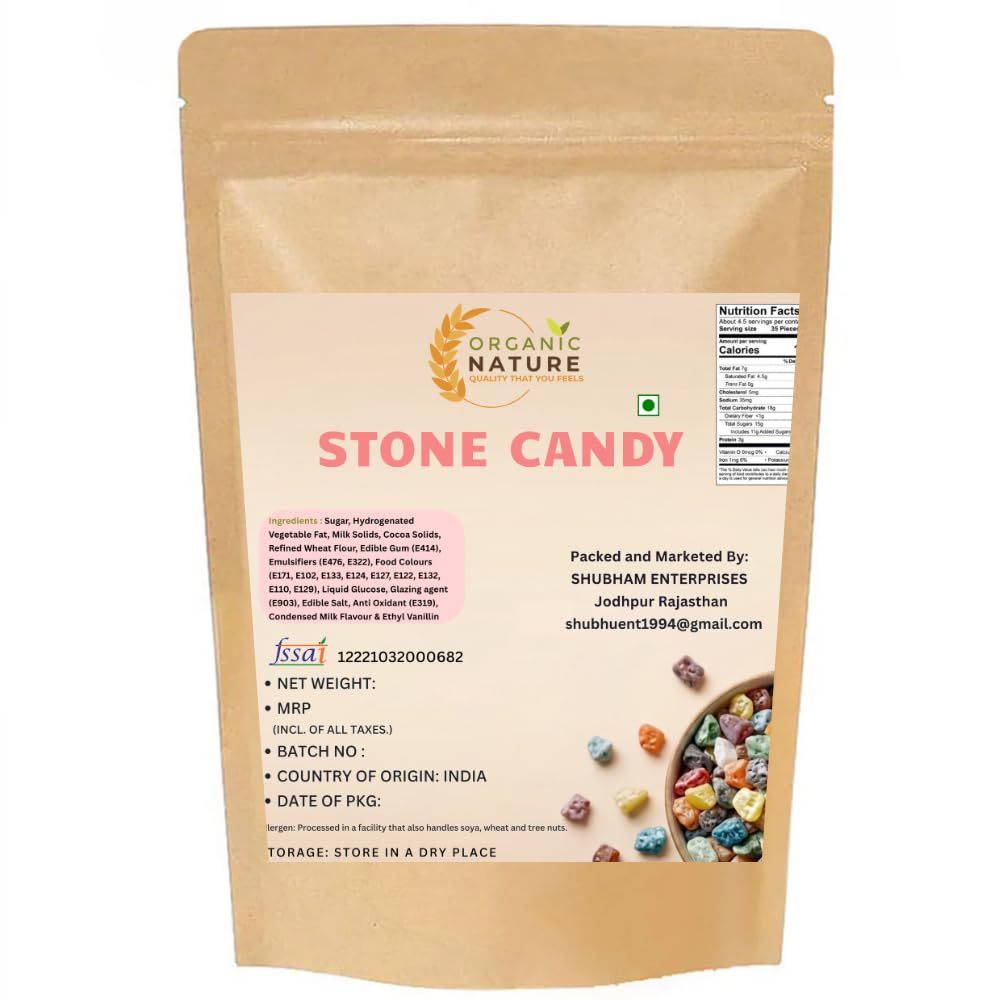 organic nature :A GRADE Rock Candy - Stone Candy - Milk Stone Chocolate - Rock Shape Chocolate stone candy (PACK OF 200 GRAM)-image-41